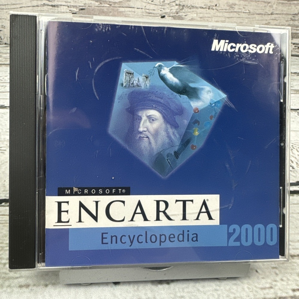Microsoft Encarta Encyclopedia‎ 2000 Educational PC CD ROM Software Disc